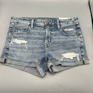 American Eagle Hi-Rise Shortie Denim Jean Shorts Size 10 New With Tags